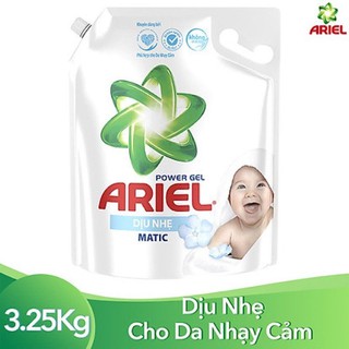 Nước giặt Ariel dịu nhẹ cho da nhạy cảm túi 3.25kg có vòi!