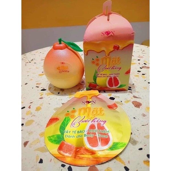 Tẩy Tế Bào chết cho Mặt và Body mật bưởi hồng
