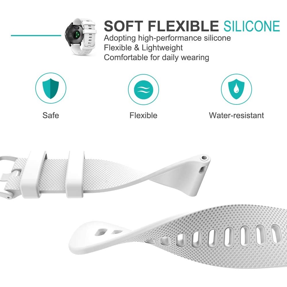 Dây Đeo Thay Thế Bằng Silicone Có Nút Chống Bụi Cho Garmin Venu 2 plus Vivoactive 4 Garmin Vivoactive 4S 4 Forerunner 245