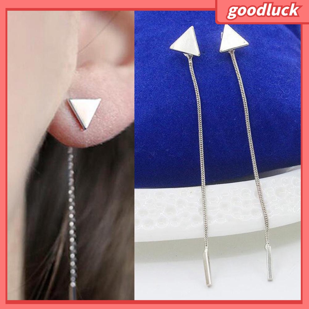 Bông Tai Dạng Dài Hình Tam Giác Thời Trang Độc Đáo Cho Nữ