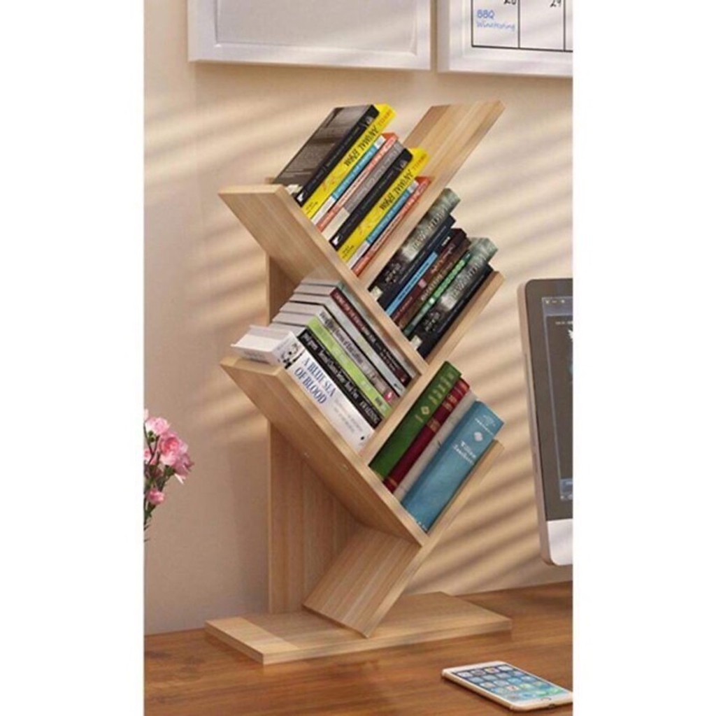 KỆ SÁCH GỖ HÌNH XƯƠNG CÁ