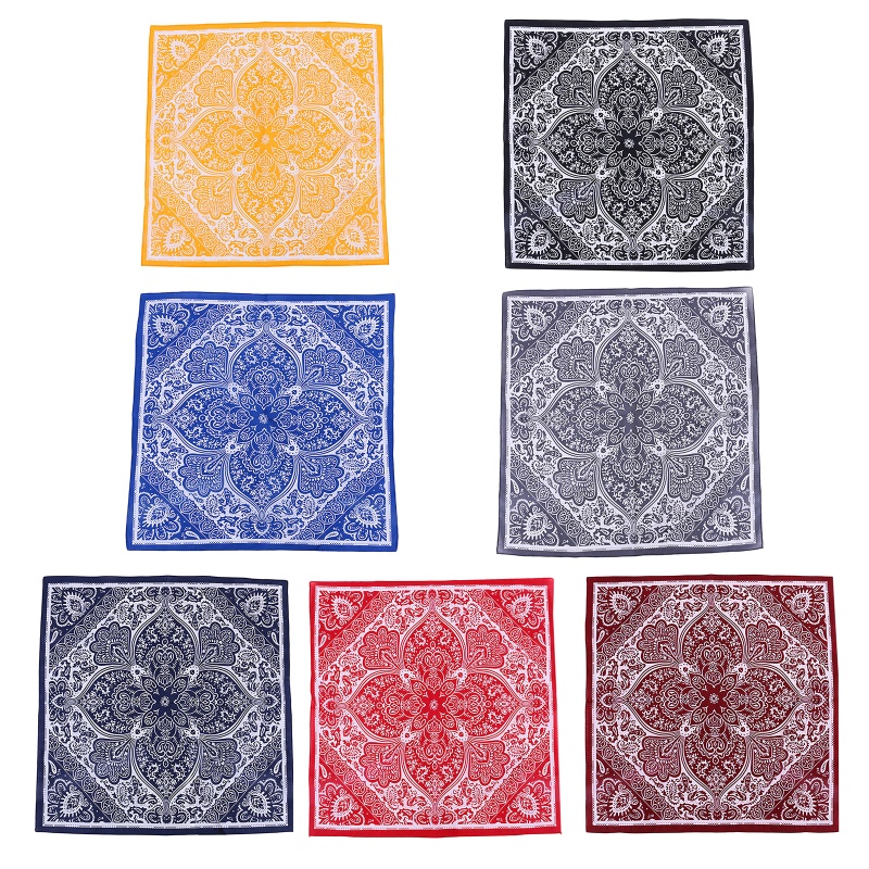 Khăn Trùm Đầu 58x58cm In Họa Tiết Hoa Phong Cách Bohemian