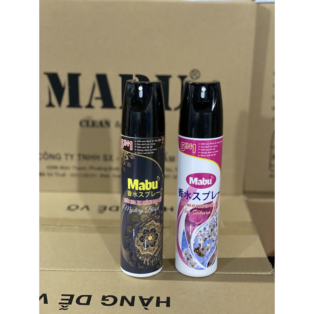 Combo 2 chai Nước hoa xịt phòng Mabu hương nước hoa + hương Sakura