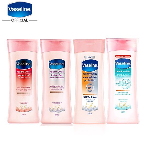 Sữa dưỡng thể trắng da Vaseline 400ML &amp; 200ml