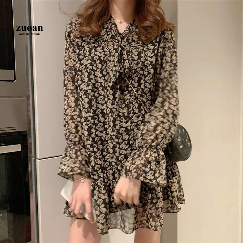 Đầm Voan Ngắn Họa Tiết Hoa Phong Cách Cổ Điển Xinh Xắn Cho Nữ | BigBuy360 - bigbuy360.vn
