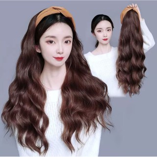 Tóc giả cài băng đô sóng tơ cao cấp