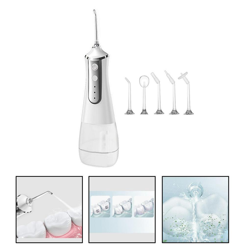 [Hàng mới về] Máy tăm nước làm sạch răng miệng sử dụng điện sạc usb màu trắng/ hồng tự chọn