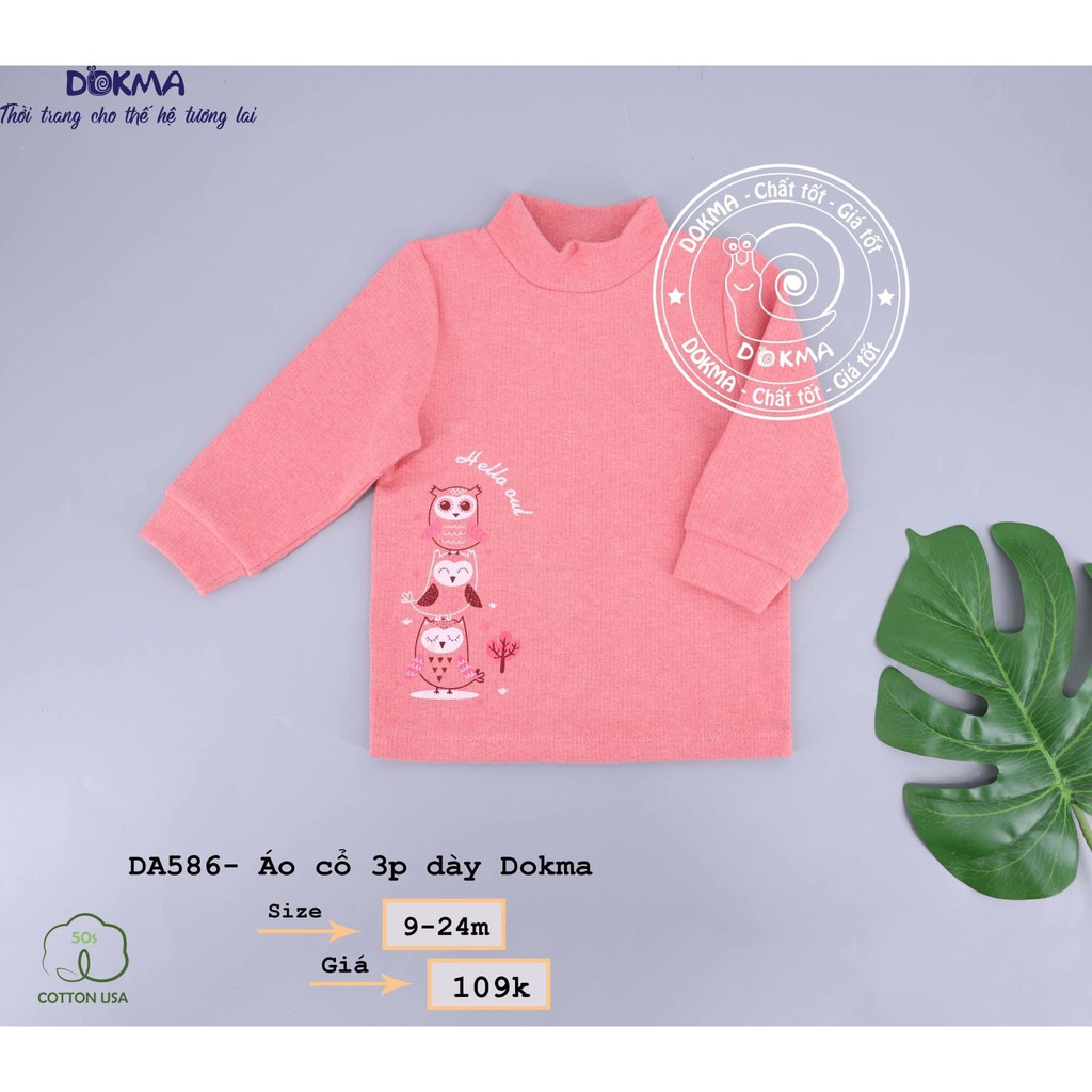 Áo cổ 3p dày Dokma (9-36m)