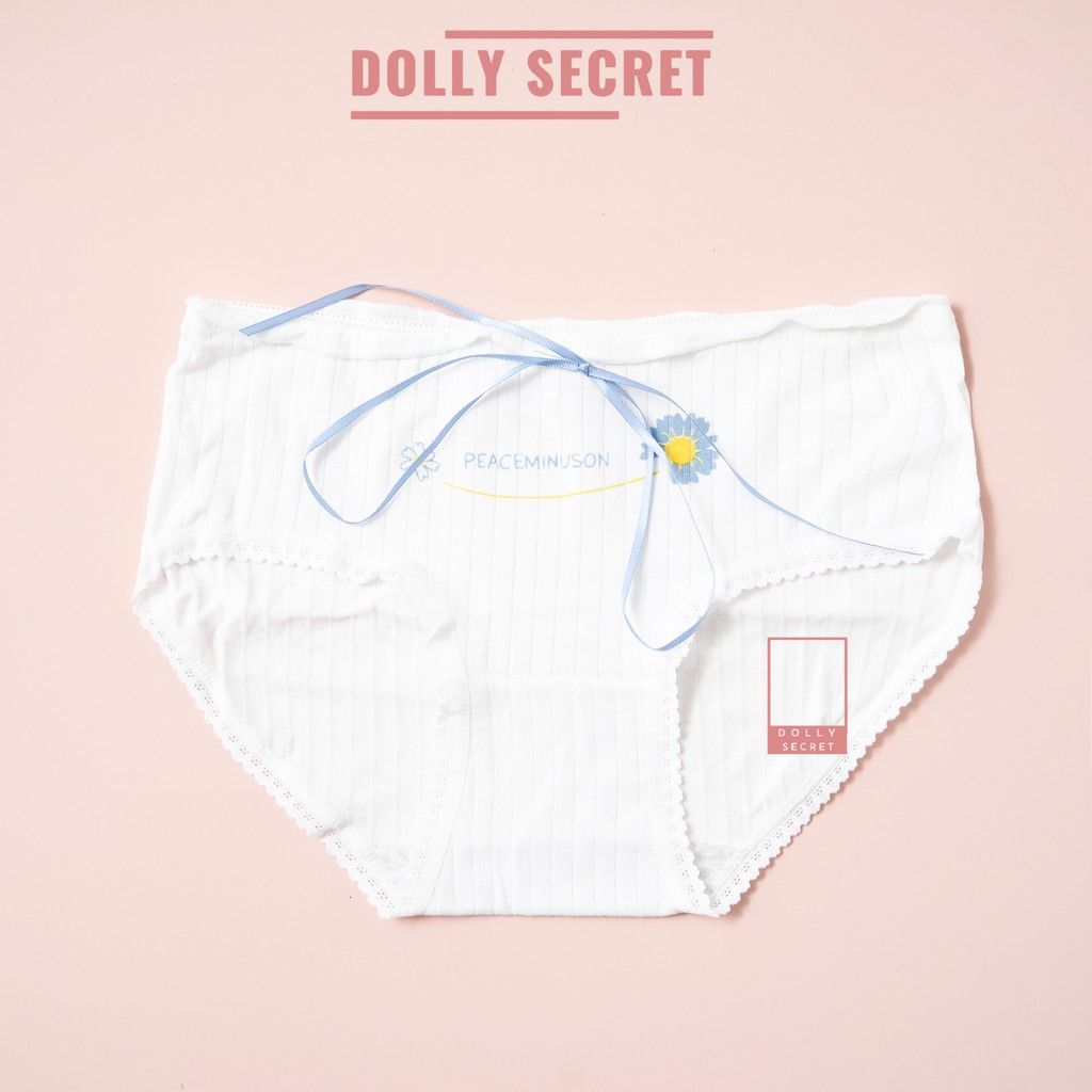Quần lót nữ len tăm sợi tre họa tiết hoa cúc dễ thương SUNSHINE DOLLY SECRET QL027 | BigBuy360 - bigbuy360.vn