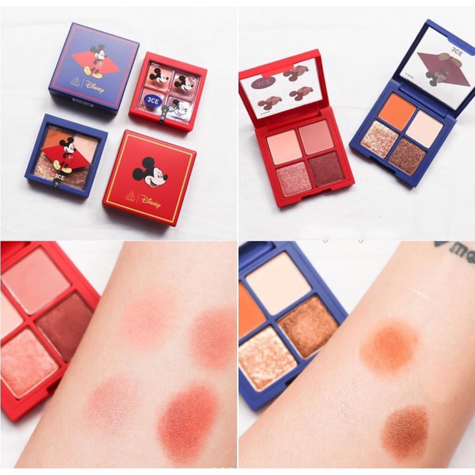 Bảng màu mắt 4 ô mini Mickey 3.CE Disney Mini Multi Eye Color Palette Phiên bản giới hạn mới