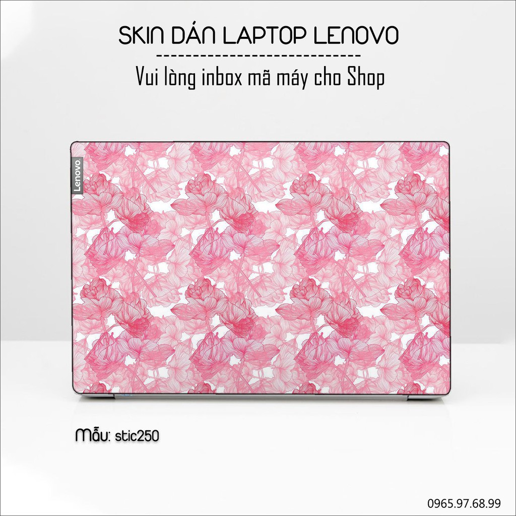 Skin dán Laptop Lenovo in hình hoa hồng stic250 (inbox mã máy cho Shop)