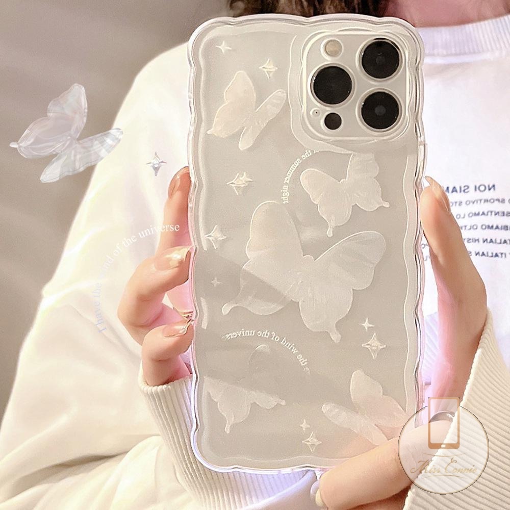 Ốp Điện Thoại Tpu Mềm Trong Suốt Hình Hoa Bướm Cho iPhone 11 7Plus 8Plus XR X XS Max 12 13 11 Pro Max 6 6S Plus 7 8 SE 2020