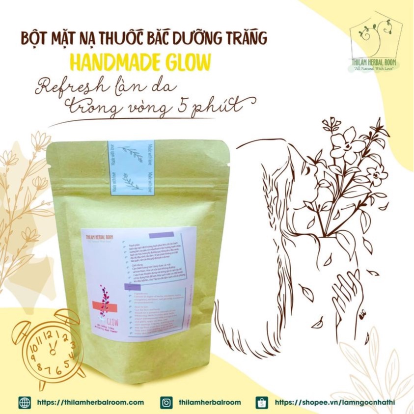 🌿Thilam Herbal Room🌿Mặt nạ bột cơ thể/ Body Mask Powder - Glow