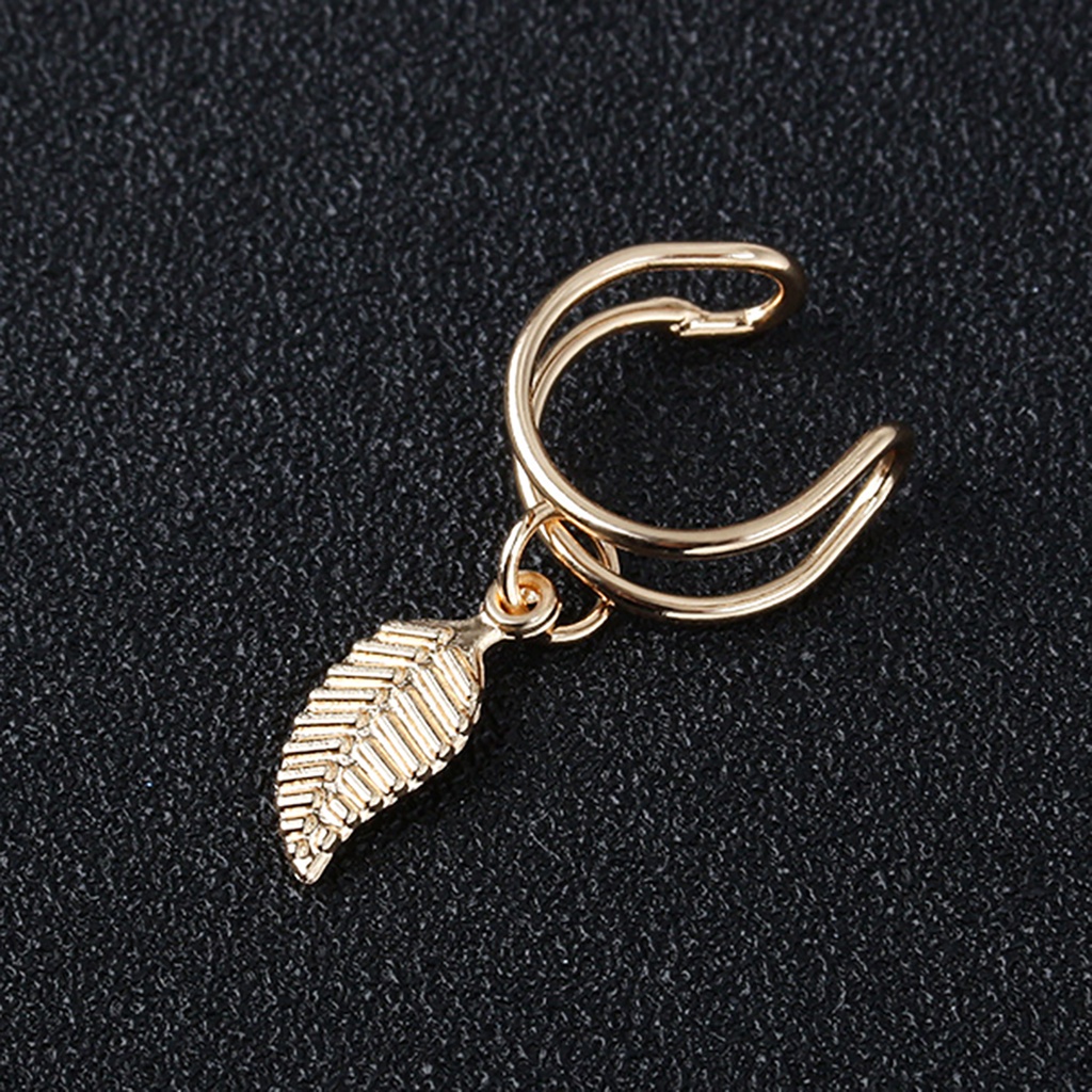 Bông Tai Dạng Kẹp Hình Chiếc Lá Thời Trang