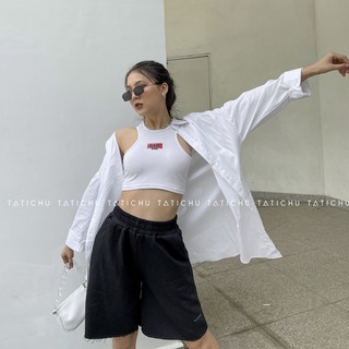 TATICHU Quần thun lửng cột dây - Drawstring Longline Short