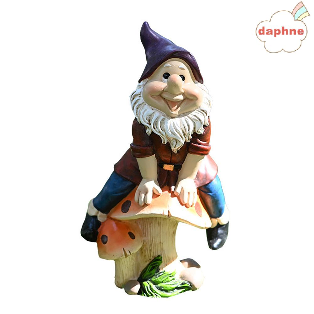 DAPHNE Funny Dwarf Ornament Garden Lawn Figurine Gnome Statue Resin Outdoor Courtyard Cartoon Decoration Sculpture