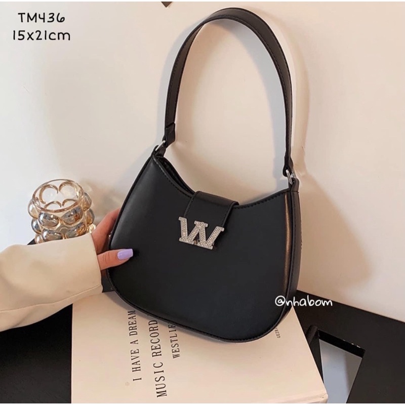 Túi đeo chéo kẹo nách W.A.N đá lấp lánh  cá tính siêu hot