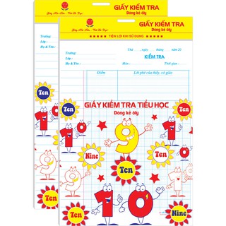 GIẤY KIỂM TRA TIỂU HỌC CAO CẤP 15 TỜ ĐÚP
