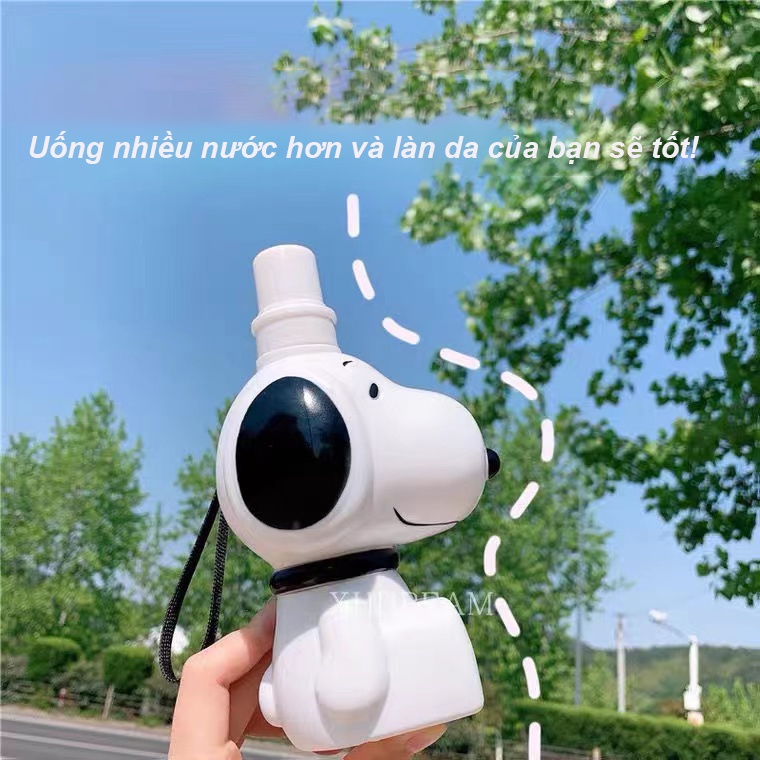 Cốc Uống Nước Bằng Nhựa pp In Hoạt Hình Snoopy Dễ Thương