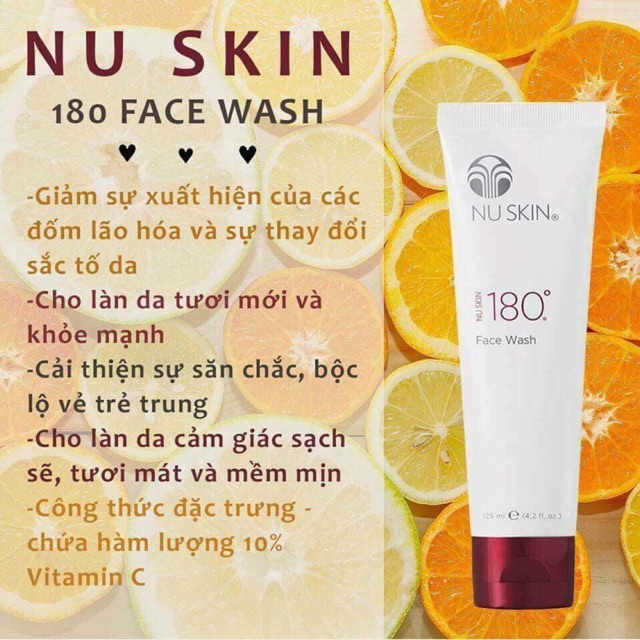 Sữa Rữa Mặt 1️⃣8️⃣0️⃣ tăng cường vitanin C cho  da d