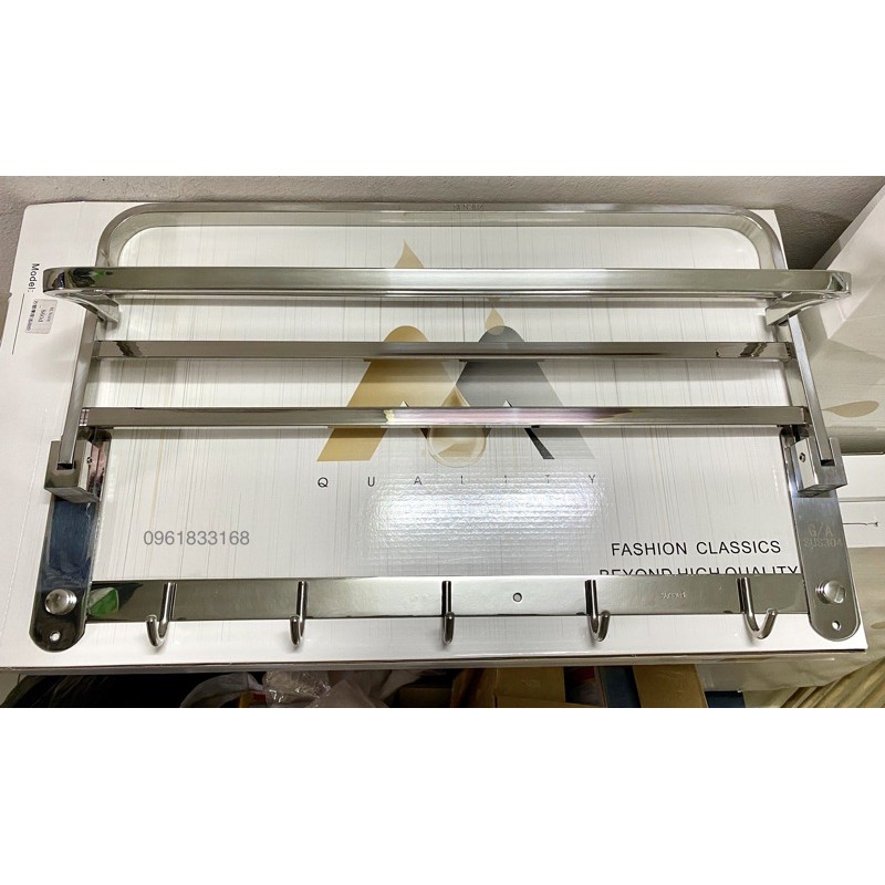 Vắt khăn cao cấp inox 304 chân đặc, nang vuông(kèm miếng dán không phải khoan tường) | BigBuy360 - bigbuy360.vn