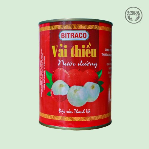 Vải thiều ngâm đường Bitraco lon 565gr
