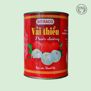Vải thiều ngâm đường Bitraco lon 565gr
