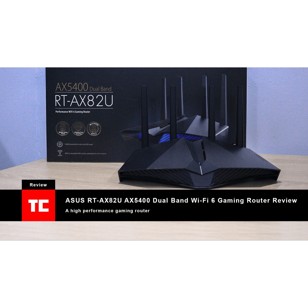 BỘ PHÁT WIFI ASUS AURA RGB RT-AX82U (Gaming Router) Wifi AX5400 2 băng tần, Wifi 6 (802.11ax), AiMesh 360 WIFI Mesh, AiP