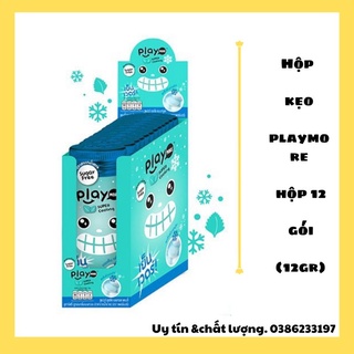 Kẹo Thái Lan _Hộp 12 gói _kẹo Playmorre vị bạc hà gói 12g (12goi×12g)