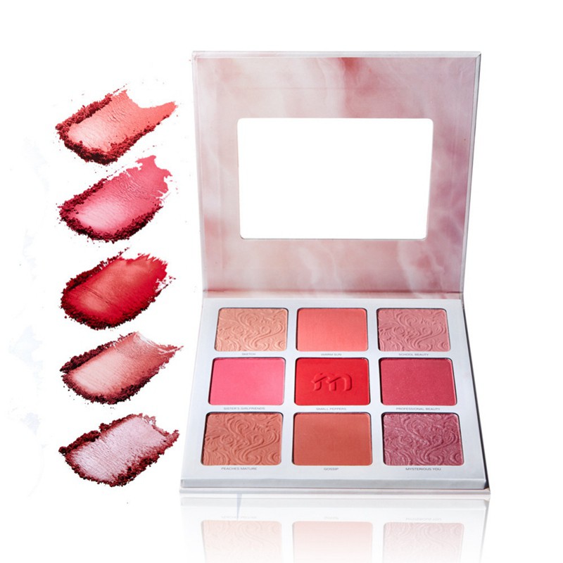 [Hàng mới về] Bảng phấn má hồng 9 màu chống nước chống nhòe lâu trôi | BigBuy360 - bigbuy360.vn