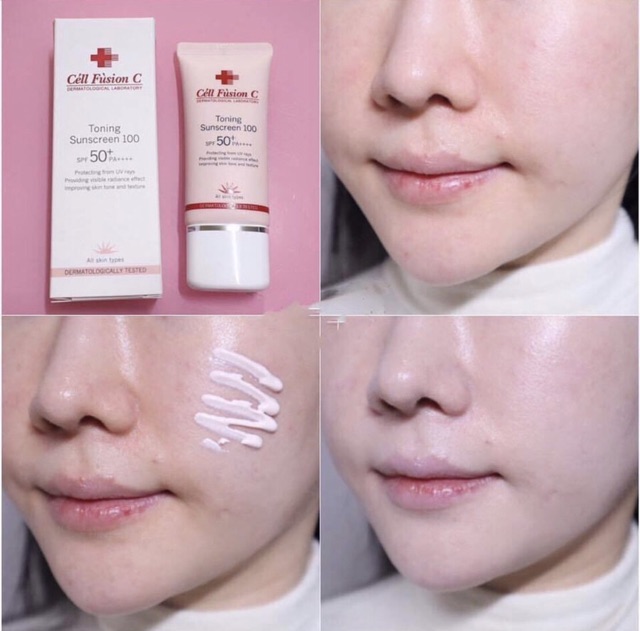 Kem chống nắng nâng tone da Cell Fusion C Toning Sunscreen 100 SPF50+ PA++++ mẫu mới