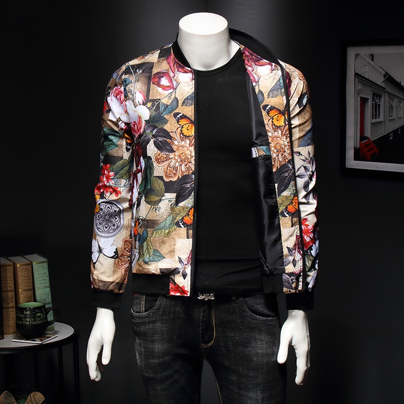 Áo Khoác bomber In Hoa Phong Cách Nhật Bản 2022 Thời Trang Cho Nam