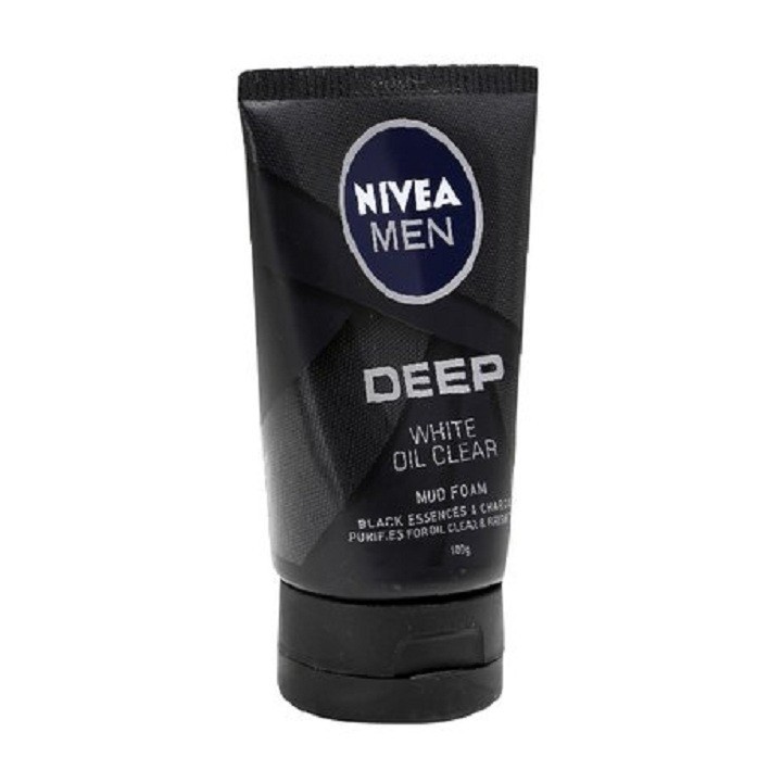 Nivea: Sữa rửa mặt cho Nam Nivea giúp da sáng khỏe với than đen hoạt tính 100ml (màu đen)