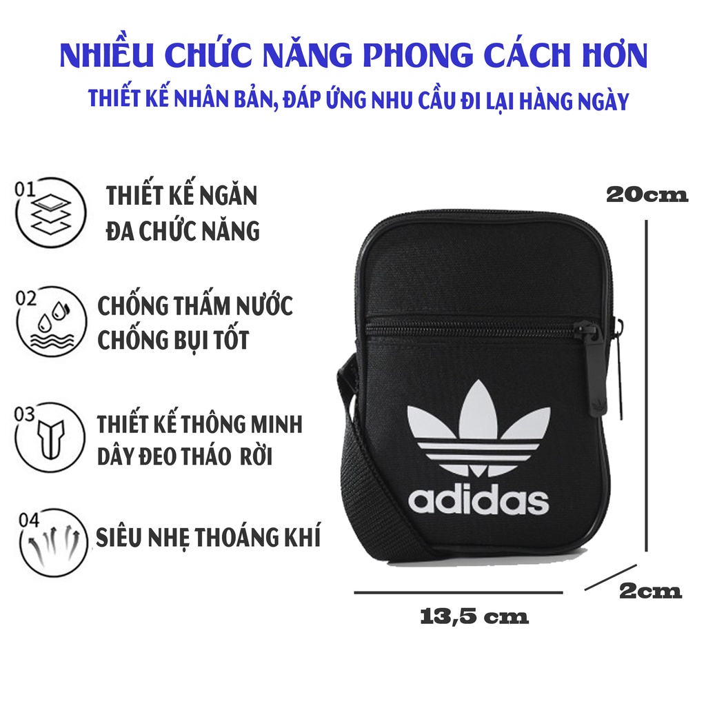 Túi đeo chéo mini thời trang nam nữ unisex đeo hông giá rẻ chất vải chống nước tốt phù hợp đi chơi làm - shopbalotui