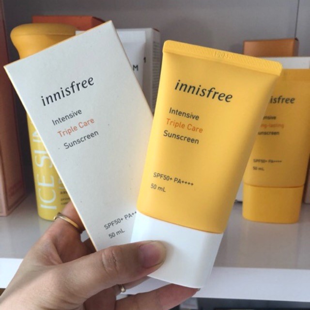 Kem Chống Nắng Chống Trôi, Điều Chỉnh Tông Da Innisfree intensive Triple Care Sunscreen 50mL