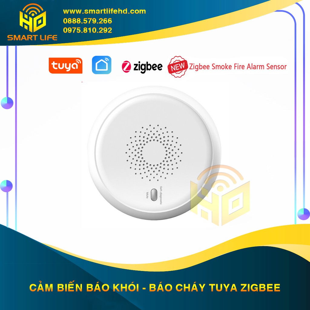 Thiết Bị Báo Cháy - Cảm Biến Khói ZigBee - Cảm Biến Báo Động Gia Đình Thông Minh hệ Tuya/Smart Life - ZigBee-SS01