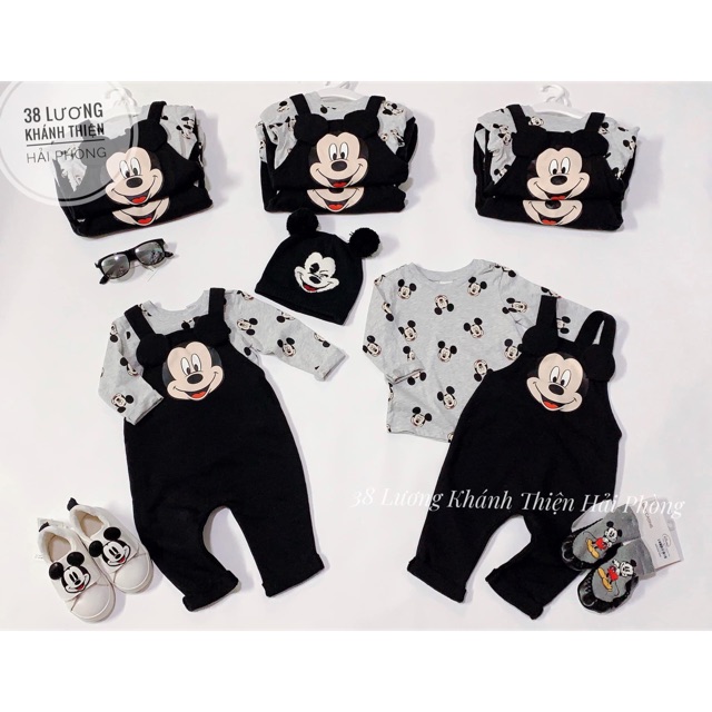 Sét yếm micky cho bé trai