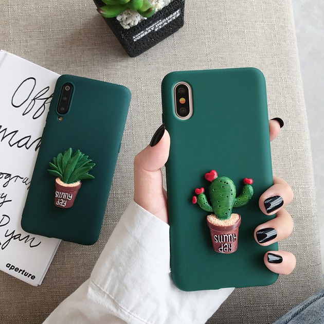 Huawei GR5 Y7 2017 Y5 Y6 Y9 Y7 Prime 2018 Y5 Y6 Y7 Y9 Prime 2019 Mate 20 30 Pro Soft TPU Phone Case Cartoon 3D Cactus Soft TPU Full Cover Back Cases