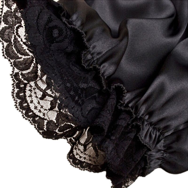 Quần giả váy dài 10m bằng lụa phối ren màu sắc thời trang cho nữ