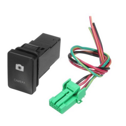 Công tắc có chữ đèn led 4 dây Bật Tắt camera  trước sau lùi hành trình 12V cho xe hơi ô tô Toyota nút nhấn ấn