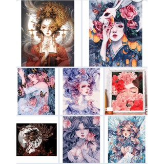 Link Sale Tranh Tô Màu Số Hóa NÀNG THƠ CAO CẤP Đã Căng Khung