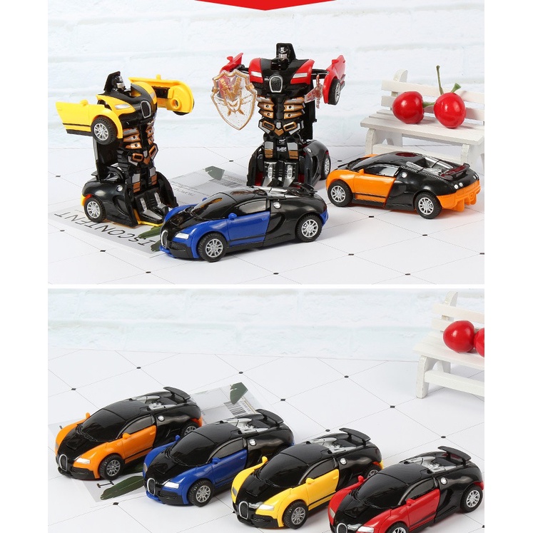 Ô Tô Biến Hình Thành Robot cho bé trai, đồ chơi biến hình Transformers không dùng pin