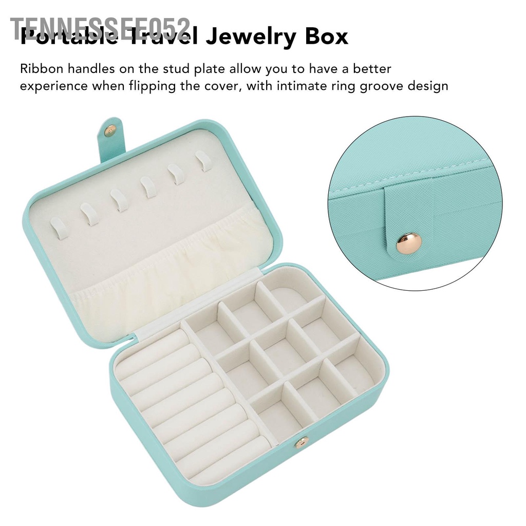 Tennessee052 Hộp đựng đồ trang sức du lịch trí nhỏ cầm tay cho nhẫn bông tai
