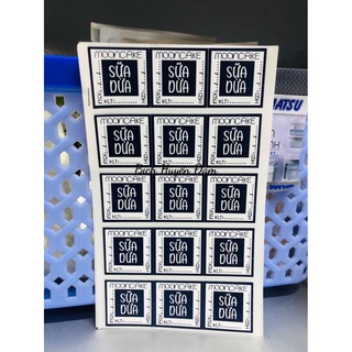 Tem hình vuông nhân bánh trung thu có NSX và HSD