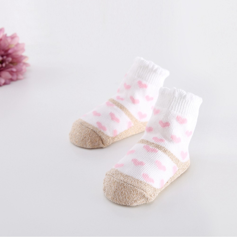 Set 3 Đôi Vớ Sanlutoz Màu Hồng Công Chúa Đáng Yêu Dành Cho Bé Gái