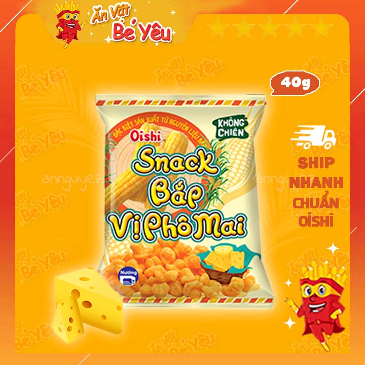 Bim bim Oishi snack bắp vị phô mai 40g pho mai phomai