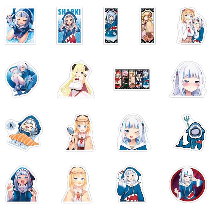 Bộ 50 Cá Mập Hololive Vtuber Trang Trí Điện Thoại