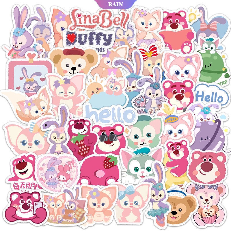 DISNEY Set 50/65 Nhãn Dán Hoạt Hình Cinnamoroll Kuromi Chống Nước Trang Trí Điện Thoại/Laptop/Xe Máy