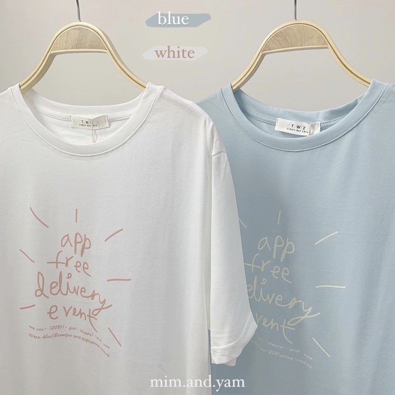 Áo phông app free 2 màu pastel