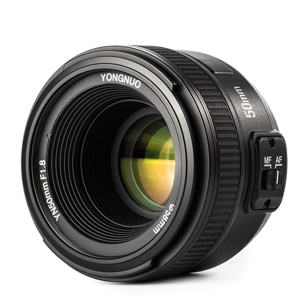 Ống Kính Yongnuo 50 F1.8 For Nikon (Bảo hành 6 tháng) Tặng lens hood + bộ vệ sinh